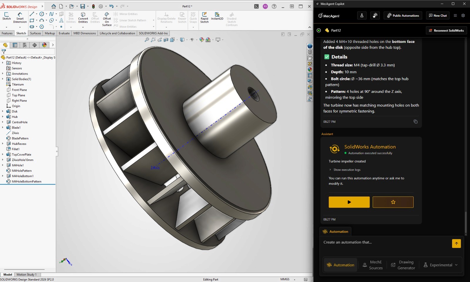 turbine create with automation